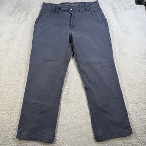 Duluth Trading Co Pants Mens 37x30 (Fit 35x28) Navy Flex Fire Hose Relaxed Fit